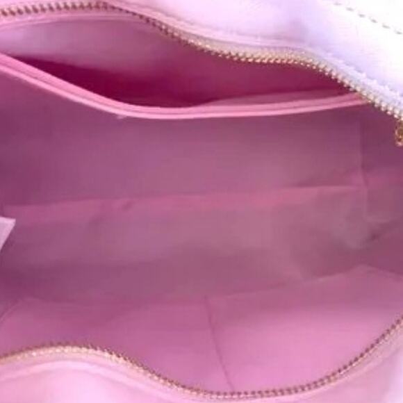 Valentino Orlandi Pink Vegan Leather Tote Bag Purse Wallet Set NWT - Picture 9 of 10